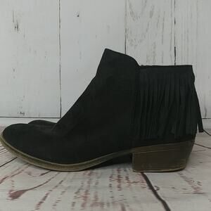Sugar Tassel Booties Black Size 7.5